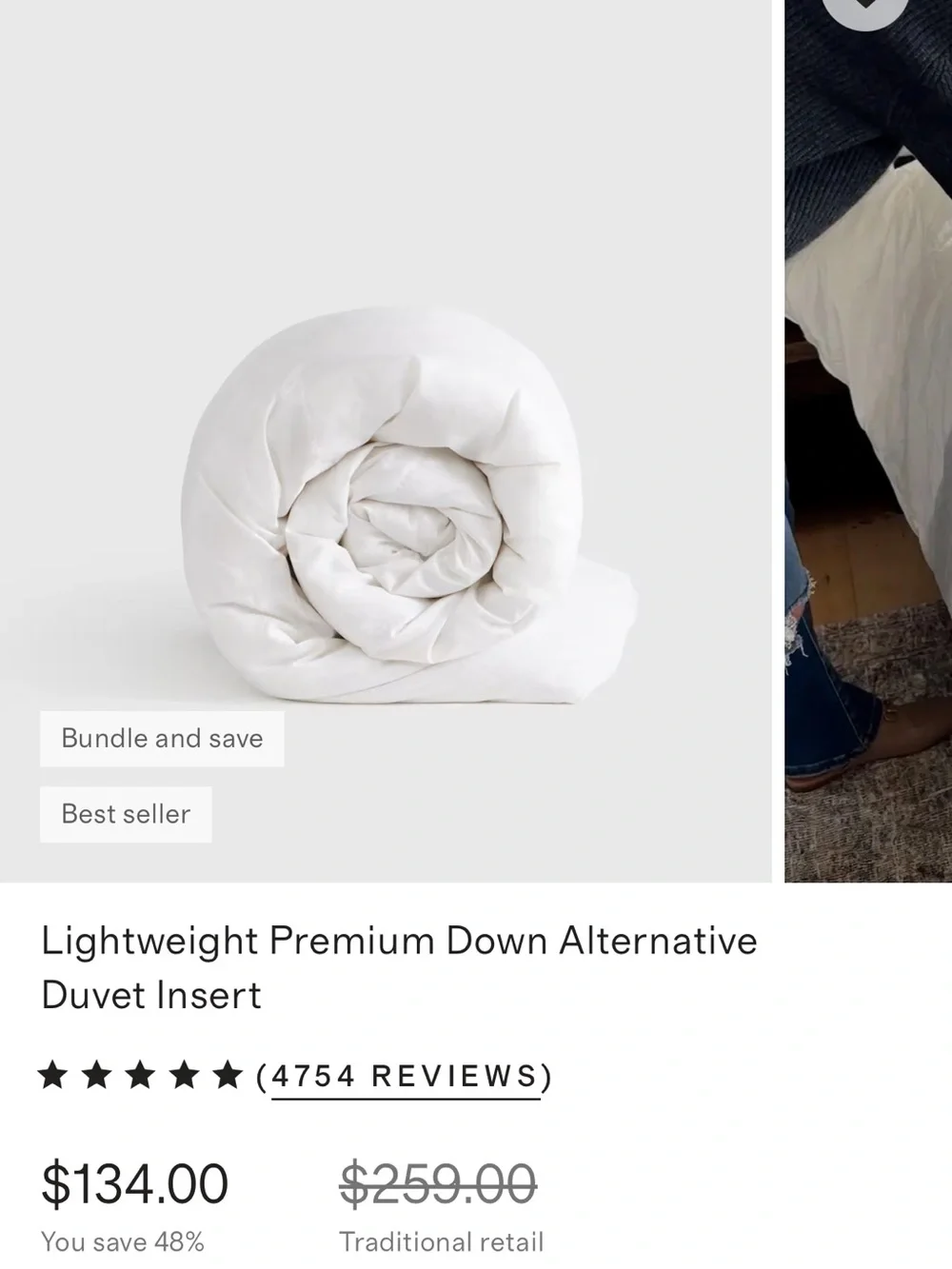 Quince Premiums Lightweight Down Alternative Comforter - King